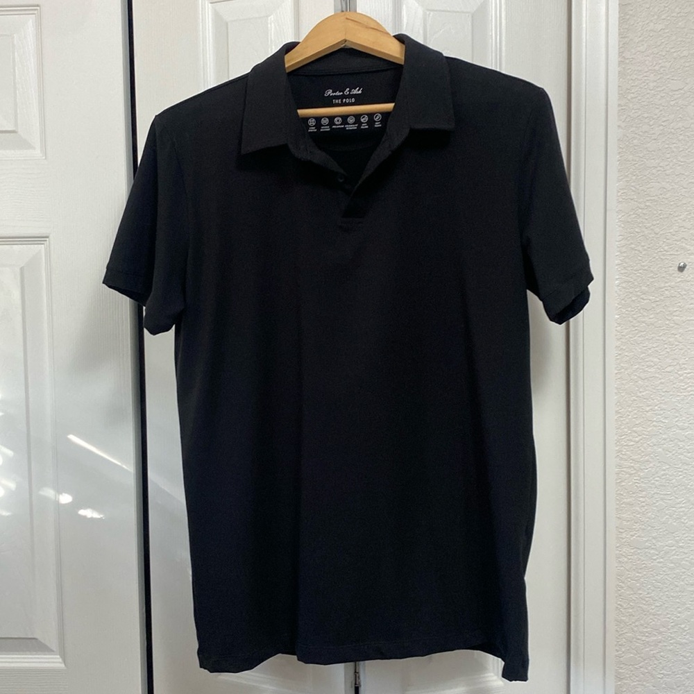 Porter and Ash polo black men’s large